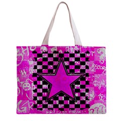 Pink Star Zipper Mini Tote Bag from ArtsNow.com Back