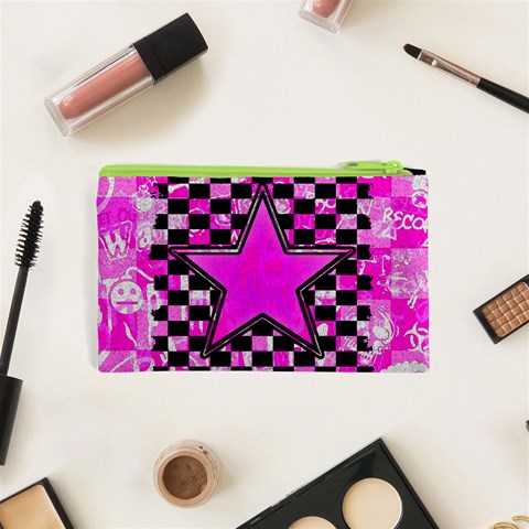 Pink Star Cosmetic Bag (XS) from ArtsNow.com Back