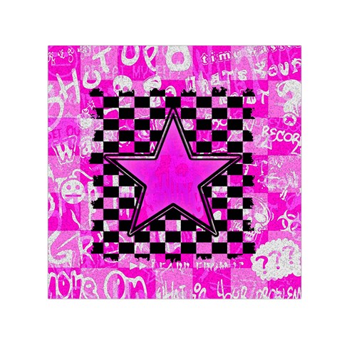 Pink Star Small Satin Scarf (Square) from ArtsNow.com Front