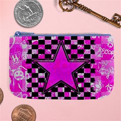 Pink Star Large Coin Purse from ArtsNow.com Front