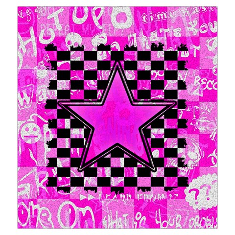 Pink Star Drawstring Pouch (XXL) from ArtsNow.com Front