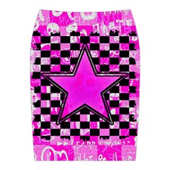 Pink Star Midi Wrap Pencil Skirt from ArtsNow.com Back