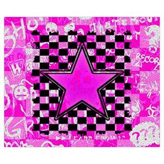 Pink Star Zipper Medium Tote Bag from ArtsNow.com Front