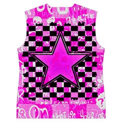 Pink Star Women s Button Up Vest from ArtsNow.com Back