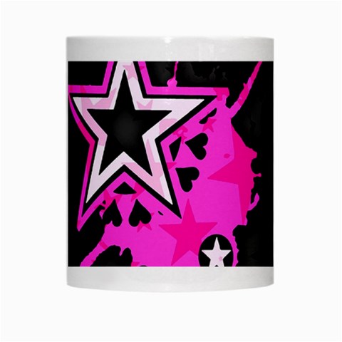 Pink Star Design White Mug from ArtsNow.com Center