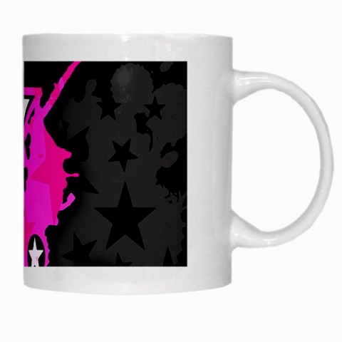 Pink Star Design White Mug from ArtsNow.com Right