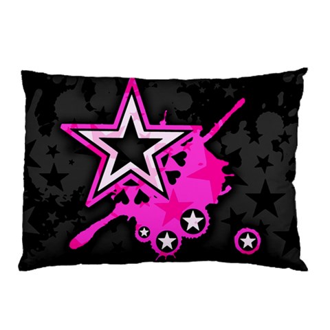 Pink Star Design Pillow Case (Two Sides) from ArtsNow.com Back