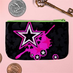 Pink Star Design Large Coin Purse from ArtsNow.com Back