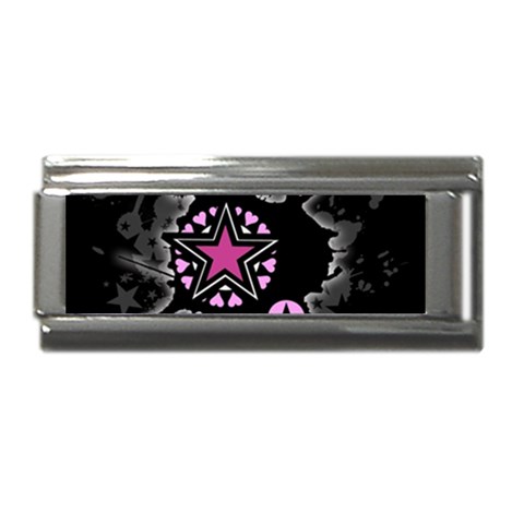 Pink Star Explosion Superlink Italian Charm (9mm) from ArtsNow.com Front