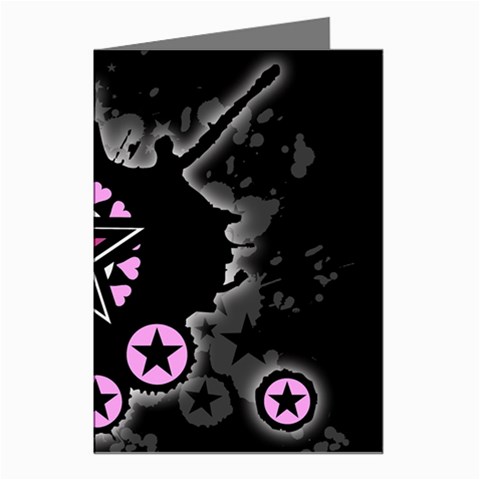 Pink Star Explosion Greeting Cards (Pkg of 8) from ArtsNow.com Left