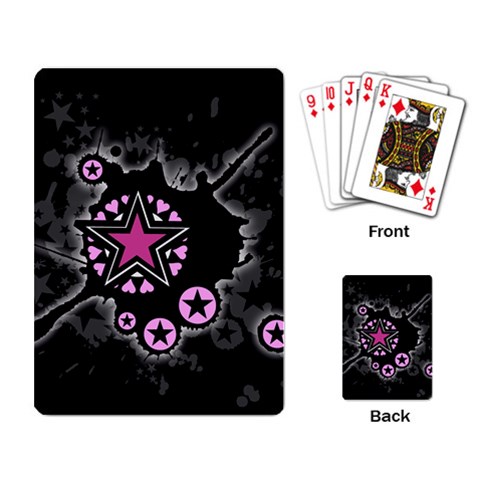 Pink Star Explosion Playing Cards Single Design (Rectangle) from ArtsNow.com Back