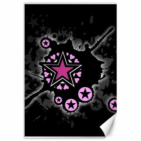 Pink Star Explosion Canvas 12  x 18  from ArtsNow.com 11.88 x17.36  Canvas - 1