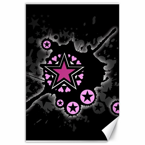 Pink Star Explosion Canvas 24  x 36  from ArtsNow.com 23.35 x34.74  Canvas - 1