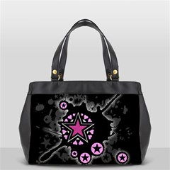 Pink Star Explosion Oversize Office Handbag (2 Sides) from ArtsNow.com Front