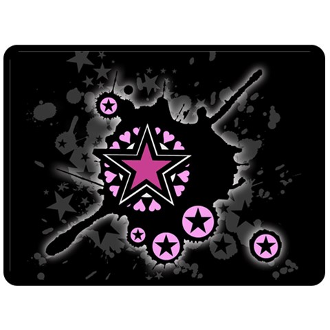 Pink Star Explosion Fleece Blanket (Large) from ArtsNow.com 80 x60  Blanket Front