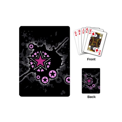 Pink Star Explosion Playing Cards Single Design (Mini) from ArtsNow.com Back