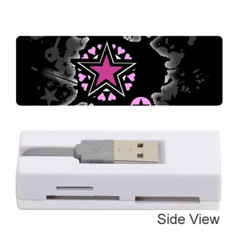 Pink Star Explosion Memory Card Reader (Stick) from ArtsNow.com Front