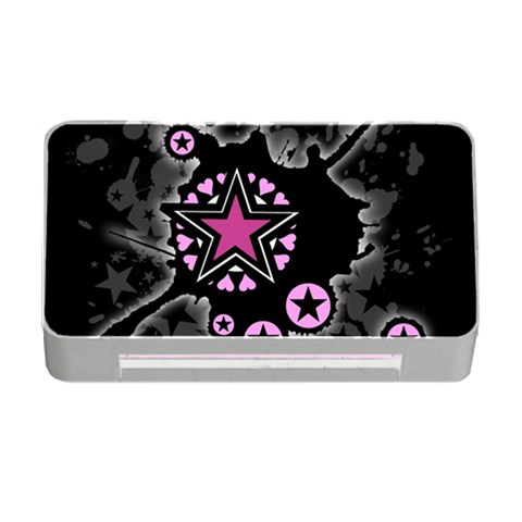 Pink Star Explosion Memory Card Reader with CF from ArtsNow.com Front