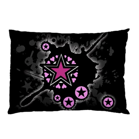 Pink Star Explosion Pillow Case (Two Sides) from ArtsNow.com Front