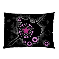 Pink Star Explosion Pillow Case (Two Sides) from ArtsNow.com Front