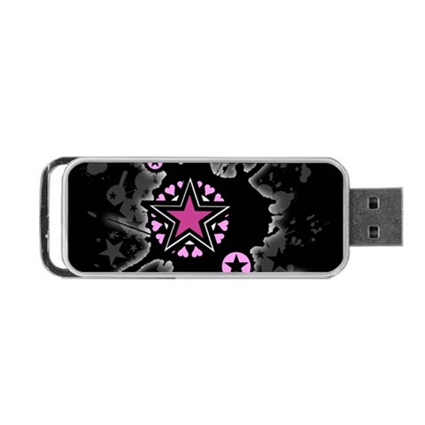 Pink Star Explosion Portable USB Flash (One Side) from ArtsNow.com Front