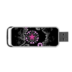 Pink Star Explosion Portable USB Flash (Two Sides) from ArtsNow.com Front