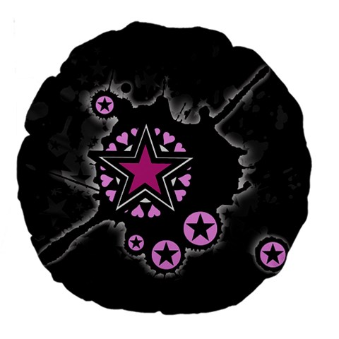 Pink Star Explosion Large 18  Premium Round Cushion  from ArtsNow.com Back