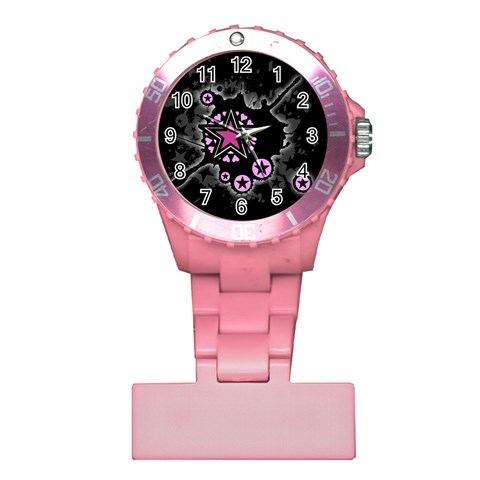 Pink Star Explosion Plastic Nurses Watch from ArtsNow.com Front