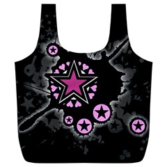 Pink Star Explosion Full Print Recycle Bag (XL) from ArtsNow.com Back