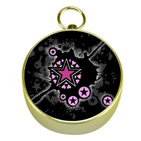 Pink Star Explosion Gold Compass from ArtsNow.com Front