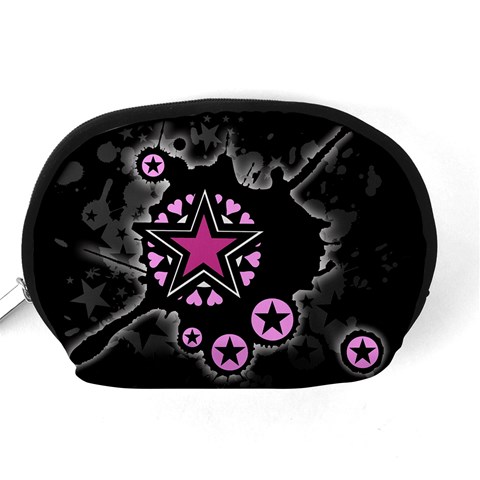 Pink Star Explosion Accessory Pouch (Medium) from ArtsNow.com Back