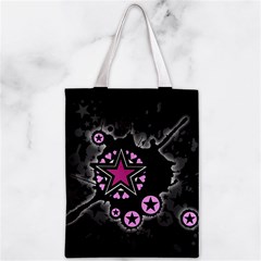 Pink Star Explosion Zipper Classic Tote Bag from ArtsNow.com Front