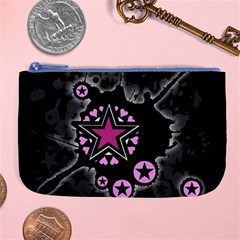 Pink Star Explosion Large Coin Purse from ArtsNow.com Front