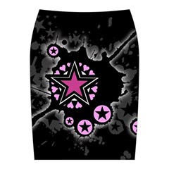 Pink Star Explosion Midi Wrap Pencil Skirt from ArtsNow.com Back