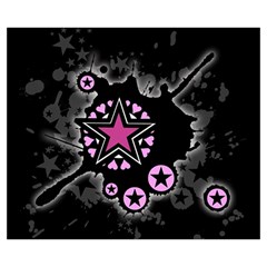 Pink Star Explosion Zipper Medium Tote Bag from ArtsNow.com Back