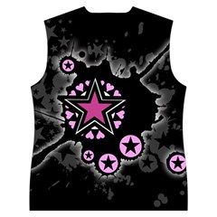 Pink Star Explosion Women s Button Up Vest from ArtsNow.com Back