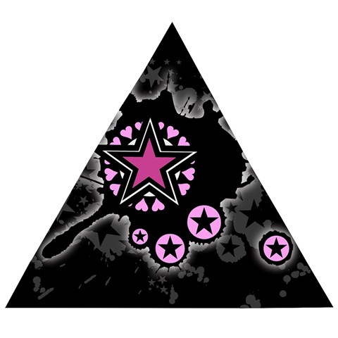 Pink Star Explosion Wooden Puzzle Triangle from ArtsNow.com Front