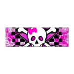 Pink Star Skull Sticker (Bumper)