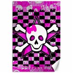 Pink Star Skull Canvas 20  x 30 