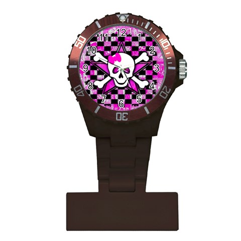 Pink Star Skull Plastic Nurses Watch from ArtsNow.com Front