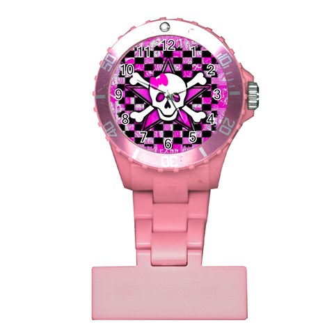 Pink Star Skull Plastic Nurses Watch from ArtsNow.com Front