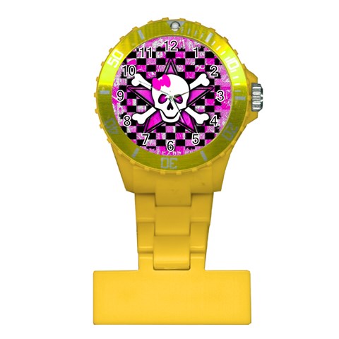 Pink Star Skull Plastic Nurses Watch from ArtsNow.com Front