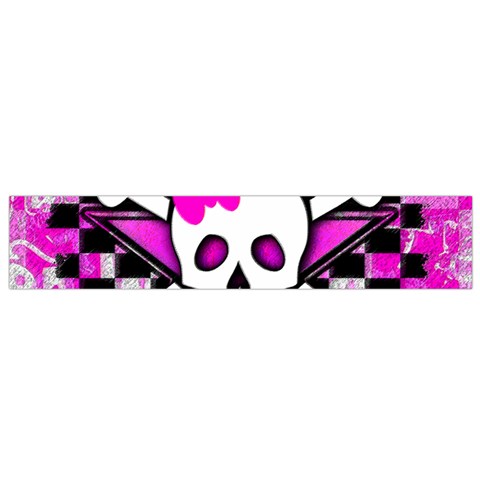 Pink Star Skull Small Flano Scarf from ArtsNow.com Back