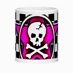 Pink Star Skull Checker Morph Mug from ArtsNow.com Center