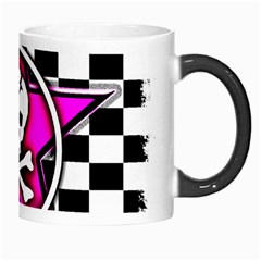 Pink Star Skull Checker Morph Mug from ArtsNow.com Right