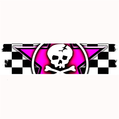 Pink Star Skull Checker Large Bar Mat from ArtsNow.com 32 x8.5  Bar Mat