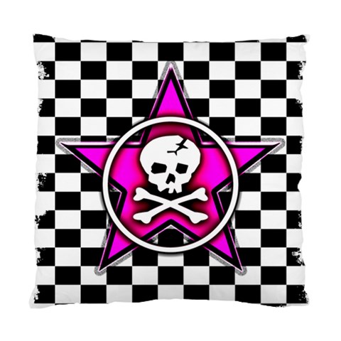 Pink Star Skull Checker Standard Cushion Case (Two Sides) from ArtsNow.com Front