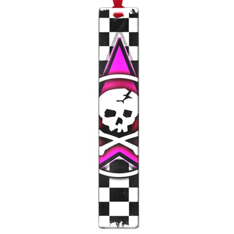 Pink Star Skull Checker Large Book Mark from ArtsNow.com Front