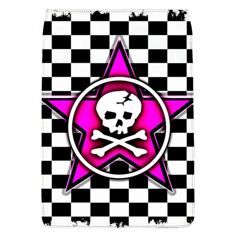 Pink Star Skull Checker Removable Flap Cover (L) from ArtsNow.com Front