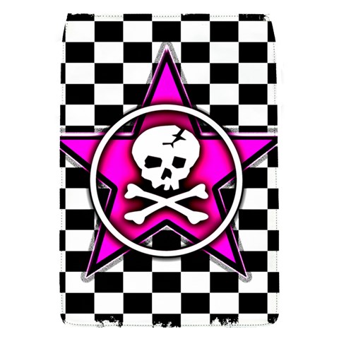 Pink Star Skull Checker Removable Flap Cover (S) from ArtsNow.com Front